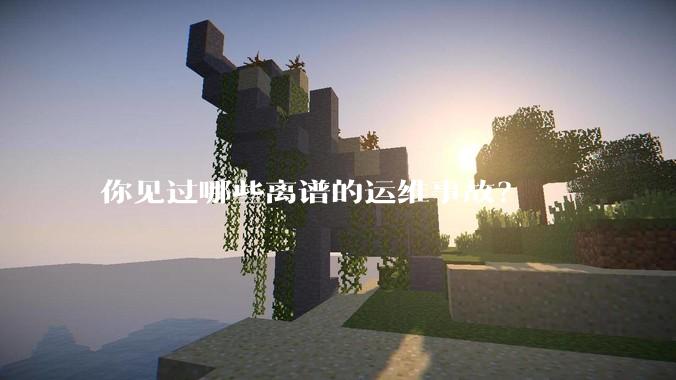 你见过哪些离谱的运维事故？